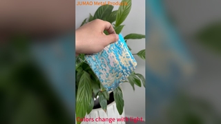 Màn hình cửa sổ kim loại đầy màu sắc Lưới trang trí Màu gradient Màu nhạt dần