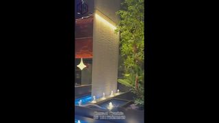 Rèm nước ứng dụng trong nhà có đèn