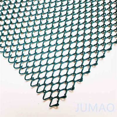 40ft Dây linh hoạt kim loại lưới rèm mặt tiền Cỏ xanh lá cây