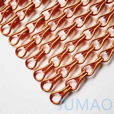 Thương mại màu cam chuỗi liên kết Fly rèm hàng rào màn hình cửa sổ sóng