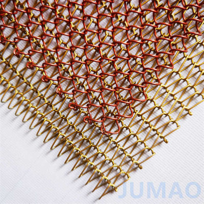 Kim cương lỗ kim loại lưới rèm màu đen cho Club Space Divider 1.2mm