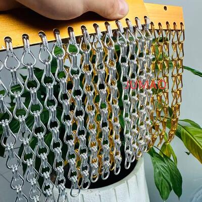 Rèm liên kết chuỗi kim loại duyên dáng Bộ chia phòng và thiết kế không gian thương mại