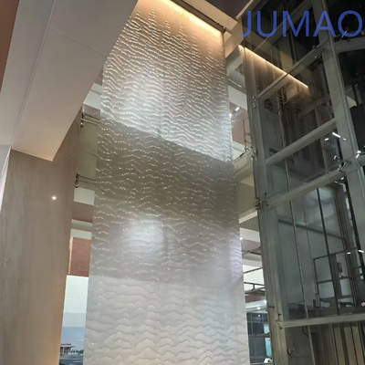Hệ thống thác nước rèm kim loại với máy bơm cho trang trí cảnh quan trong nhà