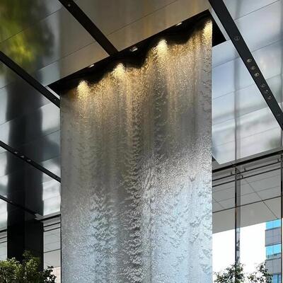 Dệt lưới thép không gỉ Rèm nước bằng thép không gỉ Điêu khắc cảnh nước